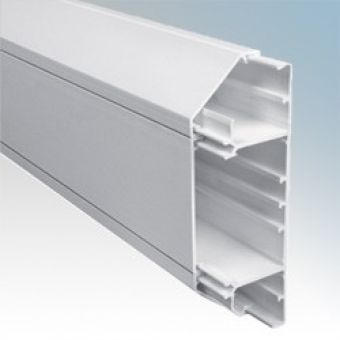 3 Compartment White Dado Trunking